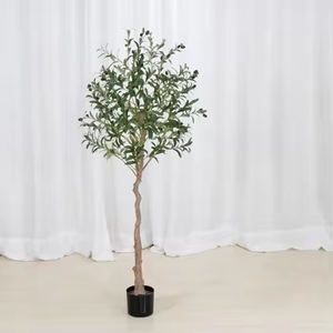 Grand <span class=keywords><strong>olivier</strong></span> artificiel en plastique <span class=keywords><strong>pour</strong></span> décoration extérieure, faux bambou en <span class=keywords><strong>pot</strong></span>, plante Monstera verte, différentes tailles - Product Image 1