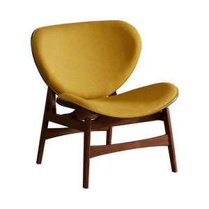 Poltrona Singola in Legno con Schienale in Stile Nordico, Moderna Sedia Lounge con Poggiapiedi per <span class=keywords><strong>Soggiorno</strong></span> - Product Image 1