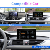 Écran Radio Auto Android 9 Pouces pour Audi A6 C7 A7 2012-2018 GPS Navi Stéréo IPS Tactile Carplay Lecteur Audio