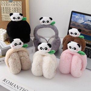 2025 Kawaii Dễ Thương Panda Earmuff Trẻ Em Sinh Viên Ngoài Trời Ấm Tai Có Thể Gập Lại Màu Đen Trắng Chặn Giả Lông Thú Hình Dạng Động Vật Sang Trọng - Product Image 2
