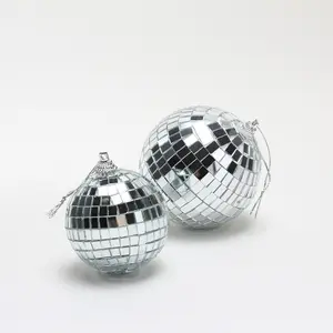 Indoor Handmade Glass Mirror Disco Ball Christmas Decoration Supplies Sliver Party Ball Ornament Eco-friendly