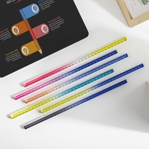 <span class=keywords><strong>Regla</strong></span> cuadrada transparente 3D colorida de 15cm, 20cm y 30cm para escuela, <span class=keywords><strong>regla</strong></span> de estudio de Color, <span class=keywords><strong>regla</strong></span> de plástico, papelería, suministros de oficina - Product Image 4