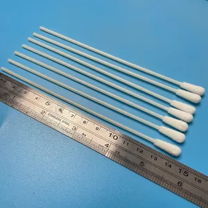 145mm Long Big Nylon Flocked Tip Swab without Breakpoint Strong Handle Animal-friendly Cotton Bud