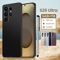 Smartphone S26 Ultra 5G Kamera Belakang 108MP Definisi Tinggi Deca Core 16GB+1TB Penyimpanan Dual SIM 65W Laris di Spanyol