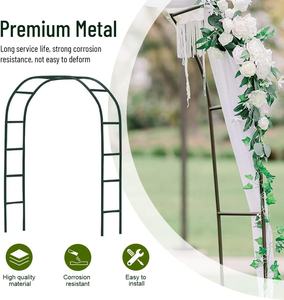 <span class=keywords><strong>Treillis</strong></span> d'arche <span class=keywords><strong>de</strong></span> jardin en métal vert armée décoratif pour fête <span class=keywords><strong>de</strong></span> mariage en plein air Oniya pour plante grimpante - Product Image 2