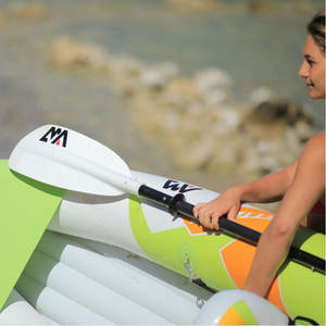 Pagaie à manche en aluminium KP1 230 <span class=keywords><strong>cm</strong></span>, 4 sections, double lame, coque en PVC, 1100g, planche de SUP <span class=keywords><strong>gonflable</strong></span> en PP et fibre de verre, manche noir - Product Image 6