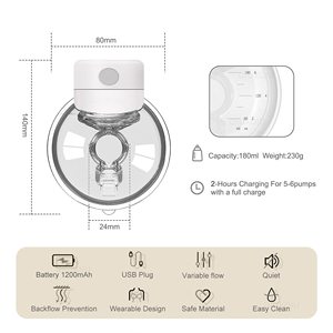 <span class=keywords><strong>Extractor</strong></span> <span class=keywords><strong>de</strong></span> <span class=keywords><strong>Leche</strong></span> Eléctrico Portátil Manos Libres para Madres Primerizas - Product Image 5