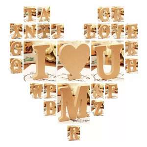<strong>Wholesale</strong> MDF Engraved <strong>Wooden</strong> <strong>Letters</strong> 'HELLO' Upper Alphabet Cutout for DIY Home Wedding Decor Love Theme Tabletop - Product Image 1