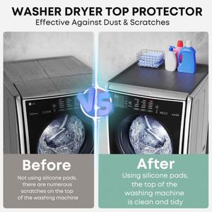 Protecteur de dessus pour lave-linge et sèche-linge, tapis en silicone imperméable et lavable pour la protection supérieure des machines à laver et à sécher - Product Image 4