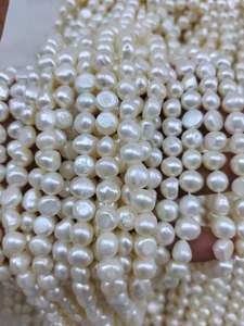 Wholesale 8.3-9.3 mm AA Freshwater <strong>Pearl</strong> Strand <strong>Good</strong> <strong>Quality</strong> Natural White <strong>Baroque</strong> <strong>Pearls</strong> - Product Image 2