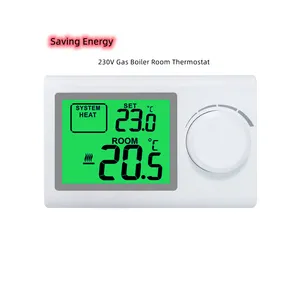 230 V Gleichstrom weiß ABS digital nicht programmierbarer LCD-Kesselheizung Haushalt HVAC Thermostat-Temperaturregler