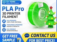 Filamento para Impresora 3D PINRUI PLA Pro+ 1.75mm 1kg, PLA+ de Alta Resistencia, Negro Mate para Piezas Funcionales, Compatible con Bambu Lab, Creality, Prusa