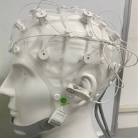 Greentek Casque EEG en filet à base d'éponge, sans gel, pour applications EEG cliniques, 32/64/128 canaux