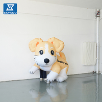 Modelo de Perro de Dibujos Animados Inflable Personalizado para Fiestas al Aire Libre, Carnavales, Decoración de Actividades Comerciales en Centros Comerciales
