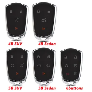 Smart Car Key Blank Shell 3/4/5/6 Buttons For Cadillac SRX CTS ATS XTS Escalade ESV Keyless Remote Key Cover Replace
