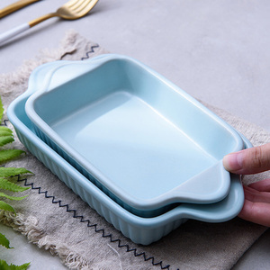 OEM nuevo 5 colores de cerámica queso al horno plato bandeja <span class=keywords><strong>para</strong></span> <span class=keywords><strong>hornear</strong></span> platos occidentales horno tazón multicolor alta <span class=keywords><strong>temperatura</strong></span> 600C - Product Image 5