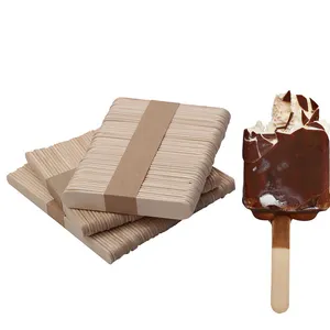 Wholesale Low MOQ Customized Natural Wood Birch Ice Cream Sticks