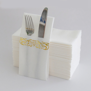 Carta Santian airlone tasca stampato tovagliolo con forchetta e coltello usa e getta stile cinese <span class=keywords><strong>capodanno</strong></span> stoviglie - Product Image 6