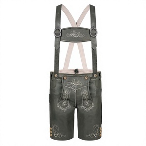 Nouvelles Lederhosen traditionnelles allemandes pour hommes, style bavarois, avec bretelles, sur mesure, en cuir de vache véritable - Product Image 1