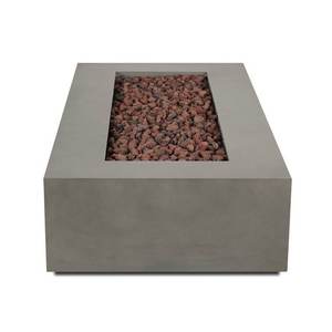 Pozo de fuego de gas rectangular de alta calidad, pozo de fuego de hormigón para patio trasero con muebles de jardín de vidrio de fuego - Product Image 6