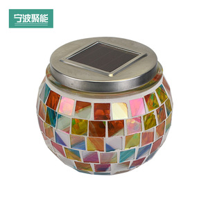 <b>Solar</b> Glass Jar Light Mosaic Led Outdoor Garden <b>Lamp</b> Portable Water Resistant <b>Solar</b> <b>Powered</b> - Product Image 4
