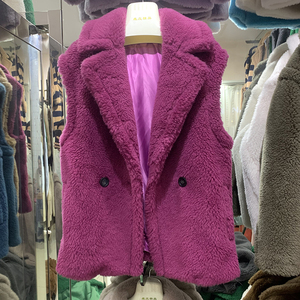 <span class=keywords><strong>Chaleco</strong></span> de piel de cordero grueso y cálido para invierno 2023, <span class=keywords><strong>chaleco</strong></span> clásico de oso de peluche para <span class=keywords><strong>mujer</strong></span> - Product Image 4