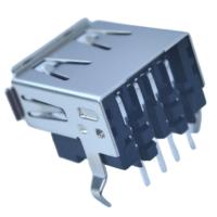 Conector de E/S Blindado Universal Serial Bus (USB) Tipo A de Ángulo Recto con Aumento de Altura de 9.2mm, Dorado (Au) Flash para Hub USB