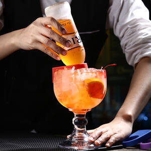 كأس زجاجي سعة 550 مل مع مشبك للشرب، كأس كوكتيل كبير مع حامل زجاجات - Product Image 4