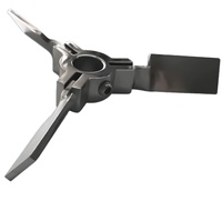 Accessoire de dispersion à trois lames, petit diamètre, acier inoxydable, mélangeur à pales télescopique pliable, moteur, mélange chimique, mélange de tonnes