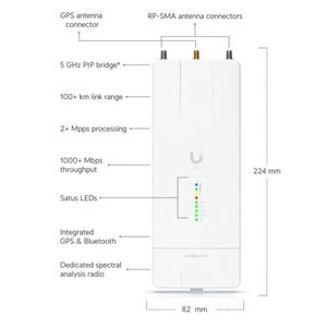 Networks AirFiber AF-5XHD WLAN <b>Access</b> <b>Point</b> 5GHz Gigabit Throughput Outdoor <b>Point</b>-to-<b>point</b> <b>Wireless</b> Bridge - Product Image 2