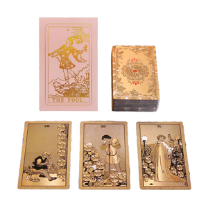 Customized Luxury Eco-Friendly Magnetic Gold Foil Stamped Educational Portable Tarot Oracle Cards Deck Flip <b>Box</b> Paper Guide <b>Book</b> - Product Image 5