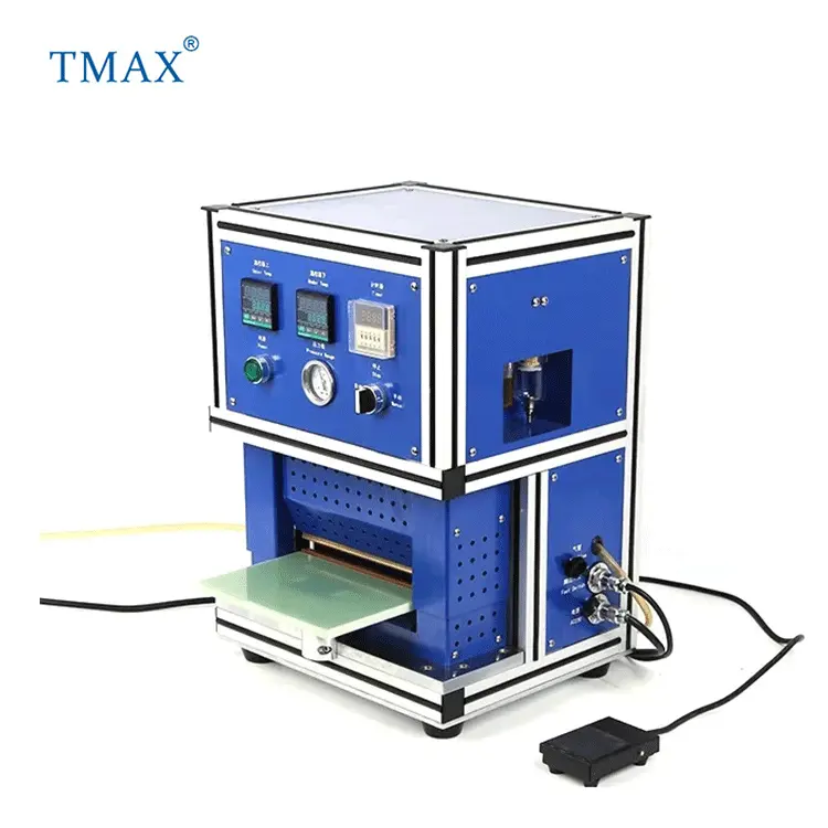 Sigillatrice per termosaldatura superiore e laterale di marca TMAX per batteria agli ioni di litio polimerica da laboratorio
