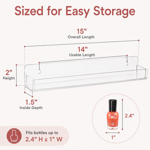 Organisateur de vernis à ongles personnalisé en acrylique, support mural pour 4 vernis, étagère de rangement pour épices, fabriqué par un grand fabricant - Product Image 2