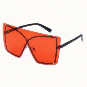 Lunettes de soleil carrées grandes tailles UV400 tendance 2020 pour femmes, lunettes de soleil métalliques pour hommes, lunettes de soleil à verre unique - Product Image 2