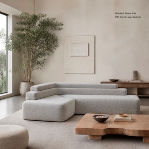 Sofá Seccional de 4 Plazas JM Luxury Fabric, 3000x1360x700mm |   Uso en Sala de Estar |   Gama Alta |   Personalizable por OEM - Product Image 4