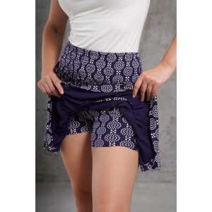Wholesale Navy Blue Mini <b>Short</b> <b>Skirt</b> <b>for</b> <b>Women</b> Printed Layered Design - Product Image 2
