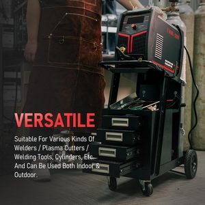 Carrito de Soldadura Yeswelder con 4 Cajones, Ranuras para Cilindros Dobles, Estructura de Acero, Gran Capacidad de Almacenamiento para Uso en Taller - Product Image 3