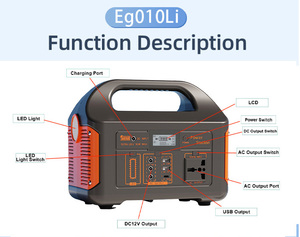 TL Eg010Li Pure Sine Wave Portable Power Station 500W Solar <b>Generator</b> Battery for <b>Camping</b> (Solar Optional) Eg010Li Eg010Li Pure - Product Image 2