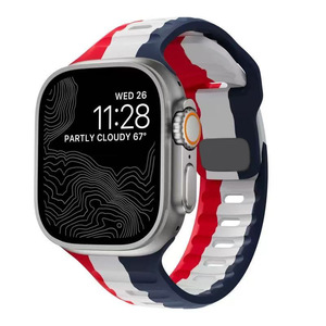 <span class=keywords><strong>Bracelet</strong></span> de montre sport Trendybay en caoutchouc fluoré FKM, boucle en forme de T, respirant, étanche, résistant à la transpiration, compatible avec <span class=keywords><strong>Apple</strong></span> <span class=keywords><strong>Watch</strong></span> Ultra - Product Image 1