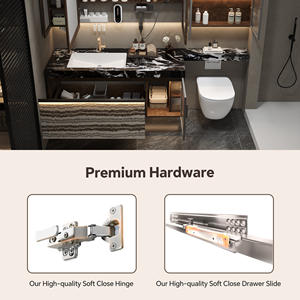 Meuble-lavabo <span class=keywords><strong>de</strong></span> <span class=keywords><strong>salle</strong></span> <span class=keywords><strong>de</strong></span> <span class=keywords><strong>bain</strong></span> <span class=keywords><strong>de</strong></span> style minimaliste classique avec lavabo simple, armoire <span class=keywords><strong>de</strong></span> rangement avec <span class=keywords><strong>miroir</strong></span> intelligent pour salles <span class=keywords><strong>de</strong></span> <span class=keywords><strong>bain</strong></span> minimalistes - Product Image 5