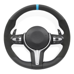 พวงมาลัยหนังแท้ทรงสปอร์ตสำหรับรถยนต์ BMW M3 M4 M5 F01 F06 F10 F11 F20 F21 F22 F30 F31 F32 F34 F36 F80 F82 F87 E60 E61 - Product Image 1