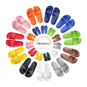 Женские Простые сандалии из ПВХ с выдувной подошвой, мужские сандалии с воздушной подушкой, детские тапочки с пользовательским логотипом, OEM EVA Pvc PU