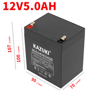 HP12-5 12V5AhVRLA Sealed Maintenance-Free 10-Year Long Service Life 12V Lead-Acid UPS Uninterruptible Standby Backup Power Battery