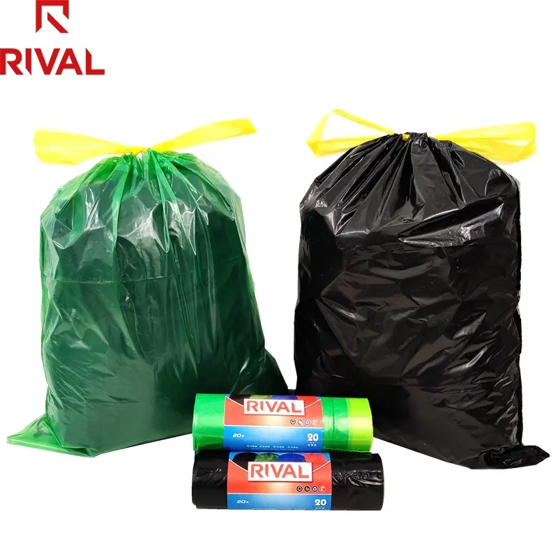 30 liters ldpe garbage bag  plastic garbage bags  yellow trash bags black bin bag liner printing refuse bag