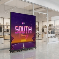 Nouvel écran LED publicitaire couleur pleine, pliable, étanche, haute luminosité, P1.86, contrôle WIFI par application GOB, design intérieur