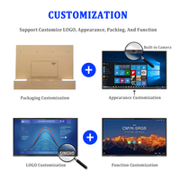 Pizarra Digital Inteligente Interactiva de Doble Sistema con Pantalla LCD y Panel Táctil Infrarrojo, Tamaño Personalizable, para Educación y Reuniones de Negocios