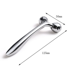 Custom Logo Mini Portable Manual <b>Metal</b> Handle Skincare 3D Eye Cream Massage <b>Roller</b> Sticks - Product Image 3