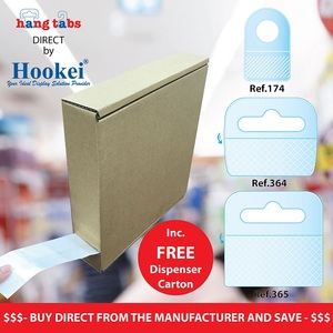 Ref 174c Nhỏ Vòng Euro Lỗ Treo Tab Móc Rõ Ràng Dính Treo Nhựa Tự Dính Treo Tab Cho Bao Bì Giấy Các Tông - Product Image 5