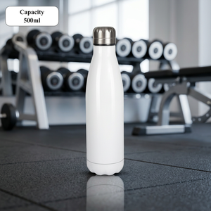 Bouteille d'eau isotherme en acier inoxydable de 500 ml avec impression de logo personnalisé, conservation de la chaleur pendant 12 à 24 heures, anti-fuite, gourde portable pour - Product Image 3