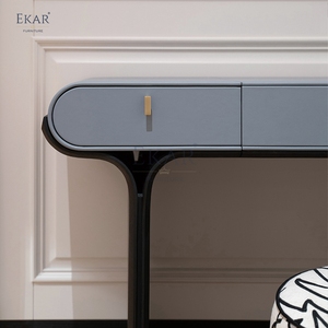 Hiện đại sang trọng Vanity bàn thiết kế mới với Brass điểm nhấn hiện đại trang điểm Vanity bảng với Gương bàn trang điểm - Product Image 6